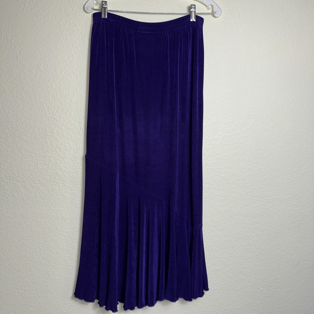 A Touch of Class Vintage Slinky Pleated Skirt Purple S/M Made in USA Whimsigoth - Picture 2 of 4